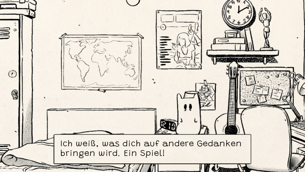 Later Indie Spiel im Bleistift-Stil.